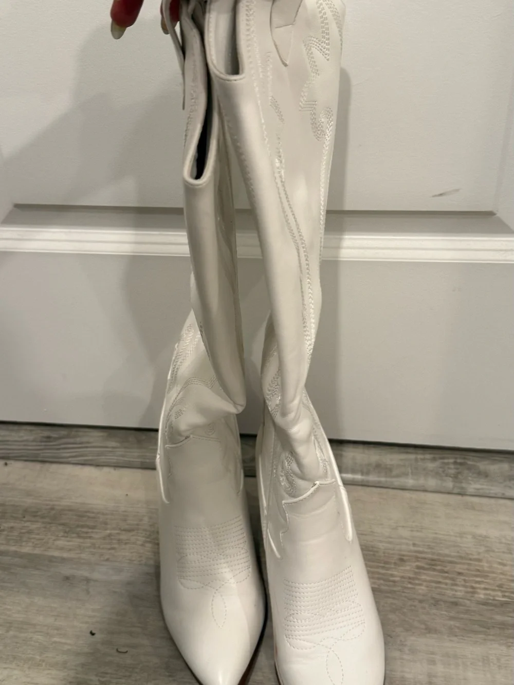 Dream Pairs White Over-the-Knee Pointed-Toe Boots